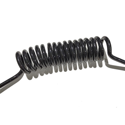 Kalınlığı 6 mm Çaprazlık Siyah PU Spiral Yay Kabloları Özel Uzunluk