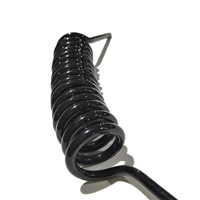 Kalınlığı 6 mm Çaprazlık Siyah PU Spiral Yay Kabloları Özel Uzunluk