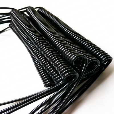 TPU Spiral Özel Sarmal Kablo Çok Amaçlı, Siyah Renkli 1.2 - 8.0MM