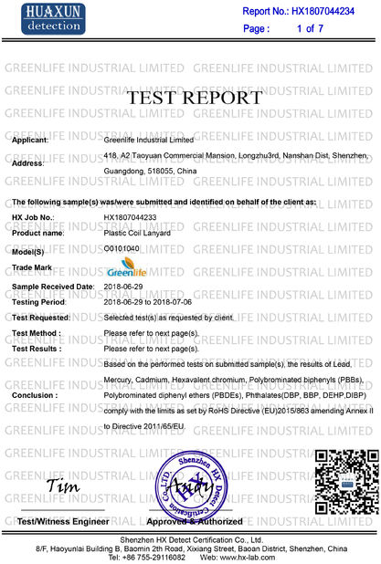Çin Greenlife  Industrial  Limited Sertifikalar